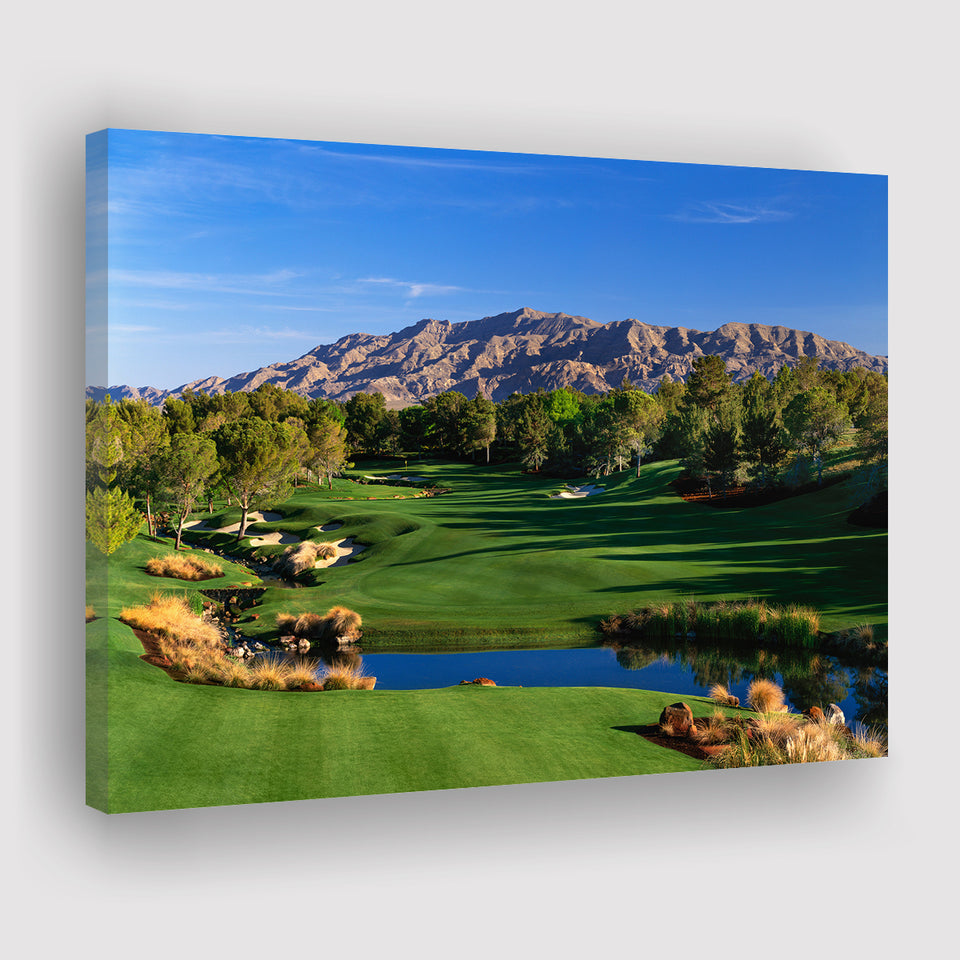 Shadow Creek Golf Club Hole 09, North Las Vegas, Nevada, Golf Art Print, Golf Lover, Canvas Prints Wall Art Decor