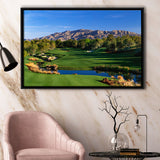 Shadow Creek Golf Club Hole 09, North Las Vegas, Nevada, Golf Art Print, Framed Canvas Prints Wall Art Decor, Floating Frame