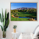 Shadow Creek Golf Club Hole 09, North Las Vegas, Nevada, Golf Art Print, Framed Canvas Prints Wall Art Decor, Floating Frame