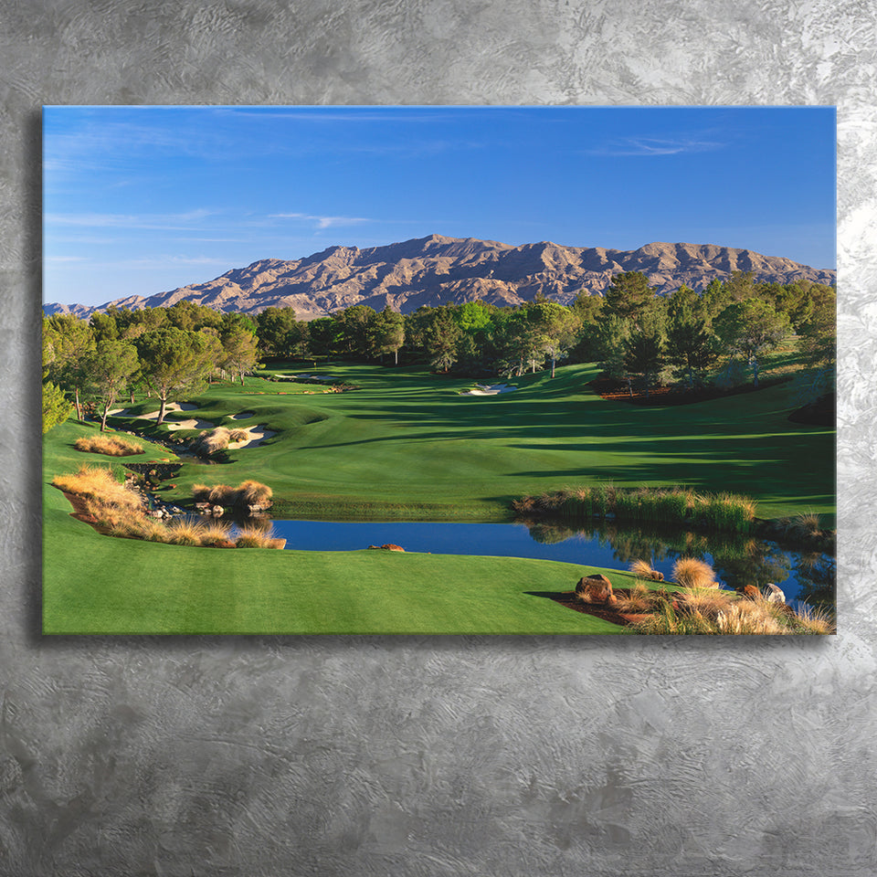 Shadow Creek Golf Club Hole 09, North Las Vegas, Nevada, Golf Art Print, Golf Lover, Canvas Prints Wall Art Decor