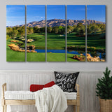 Shadow Creek Golf Club Hole 09, North Las Vegas, Nevada, 5 Panels Extra Large Canvas Prints Wall Art Decor