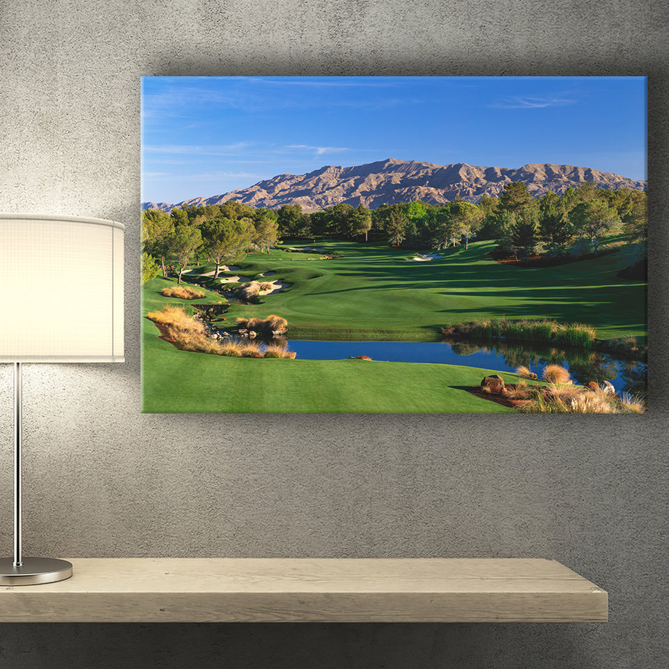 Shadow Creek Golf Club Hole 09, North Las Vegas, Nevada, Golf Art Print, Golf Lover, Canvas Prints Wall Art Decor