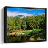 Shadow Creek Golf Club, Hole 17, North Las Vegas, Nevada, Golf Art Print, Framed Canvas Prints Wall Art Decor, Floating Frame