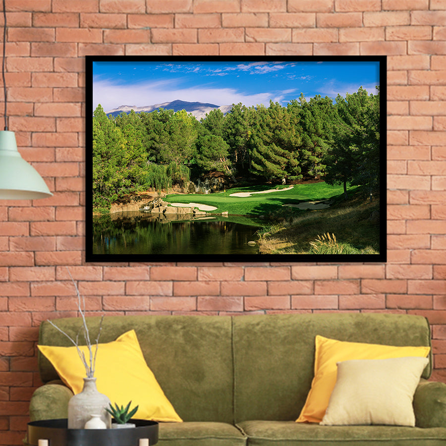 Shadow Creek Golf Club, Hole 17, North Las Vegas, Nevada, Golf Sport Print, Golf Lover, Framed Art Prints Home Decor