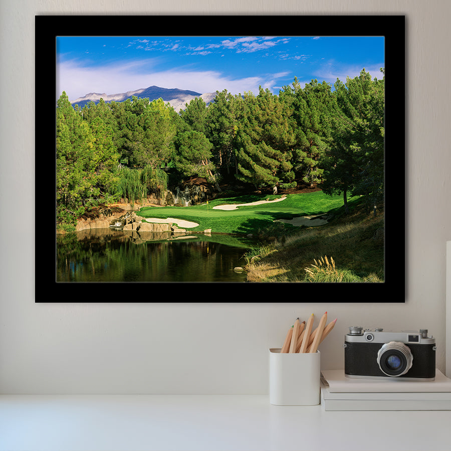 Shadow Creek Golf Club, Hole 17, North Las Vegas, Nevada, Golf Sport Print, Golf Lover, Framed Art Prints Home Decor