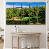 Shadow Creek Golf Club, Hole 17, North Las Vegas, Nevada, 5 Panels Extra Large Canvas Prints Wall Art Decor