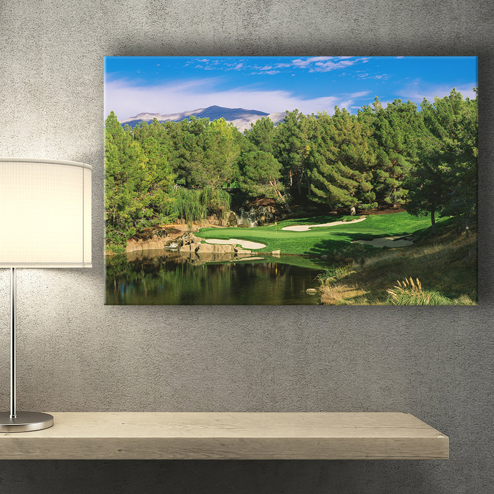 Shadow Creek Golf Club, Hole 17, North Las Vegas, Nevada, Golf Art Print, Golf Lover, Canvas Prints Wall Art Decor