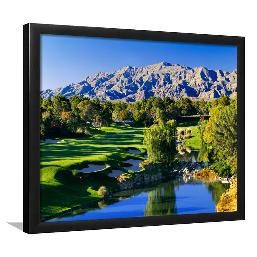 Shadow Creek Golf Club Hole 18, North Las Vegas, Nevada, Golf Sport Print, Golf Lover, Framed Art Prints Home Decor