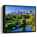 Shadow Creek Golf Club Hole 18, North Las Vegas, Nevada, Golf Art Print, Framed Canvas Prints Wall Art Decor, Floating Frame