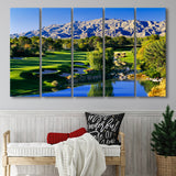 Shadow Creek Golf Club Hole 18, North Las Vegas, Nevada, 5 Panels Extra Large Canvas Prints Wall Art Decor