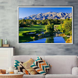 Shadow Creek Golf Club Hole 18, North Las Vegas, Nevada, Golf Art Print, Framed Canvas Prints Wall Art Decor, Floating Frame