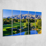 Shadow Creek Golf Club Hole 18, North Las Vegas, Nevada, 5 Panels Extra Large Canvas Prints Wall Art Decor