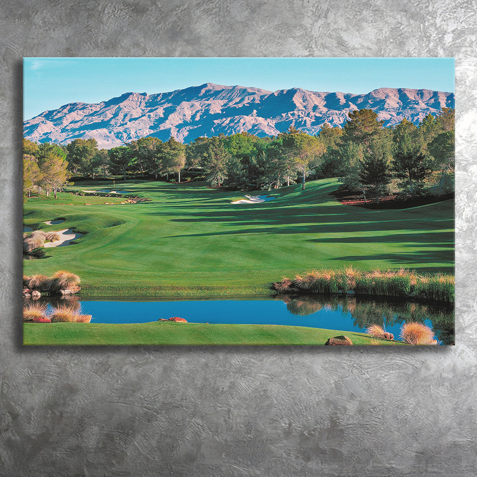 Shadow Creek Golf Course Hole 9 North Las Vegas, Golf Art Print, Golf Lover, Canvas Prints Wall Art Decor