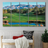 Shadow Creek Golf Course Hole 9 North Las Vegas, 5 Panels Extra Large Canvas Prints Wall Art Decor