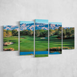 Shadow Creek Golf Course Hole 9 North Las Vegas, Golf Art Print, 5 Panels Canvas Prints Wall Art Decor