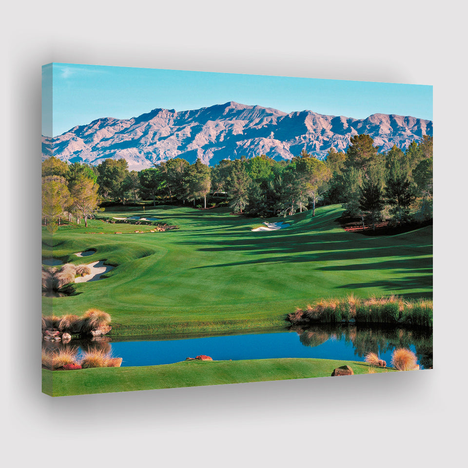 Shadow Creek Golf Course Hole 9 North Las Vegas, Golf Art Print, Golf Lover, Canvas Prints Wall Art Decor