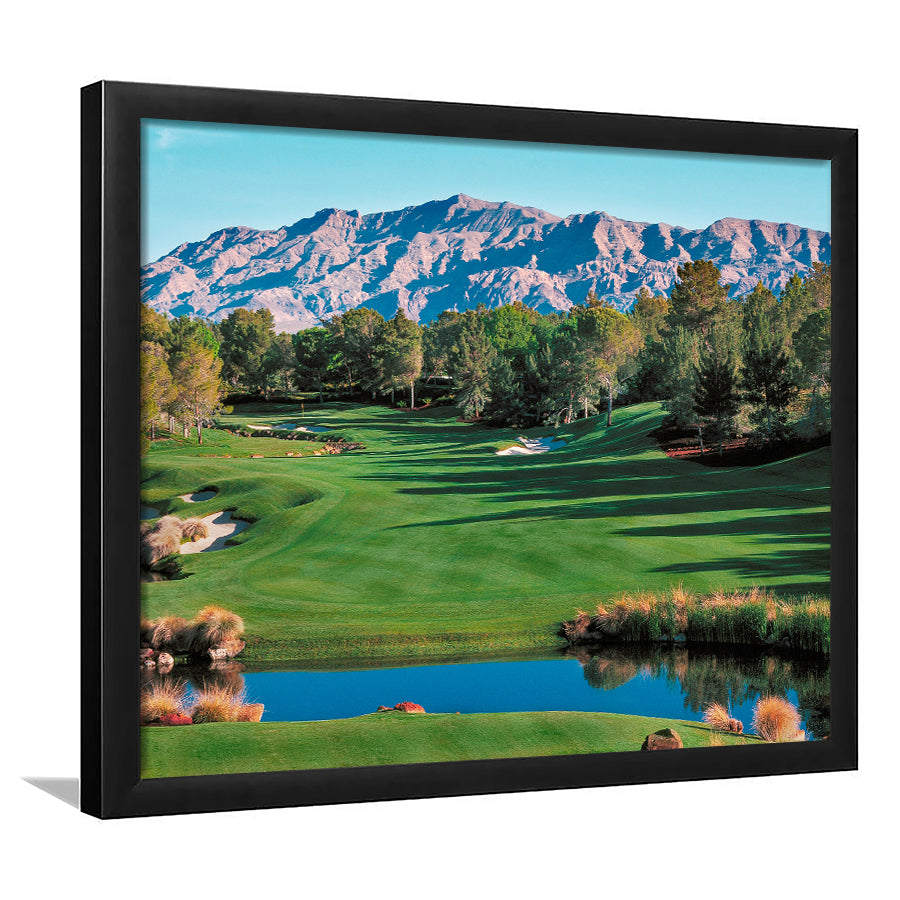 Shadow Creek Golf Course Hole 9 North Las Vegas, Golf Sport Print, Golf Lover, Framed Art Prints Home Decor