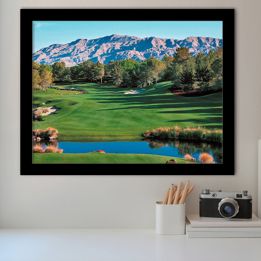 Shadow Creek Golf Course Hole 9 North Las Vegas, Golf Sport Print, Golf Lover, Framed Art Prints Home Decor