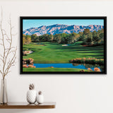Shadow Creek Golf Course Hole 9 North Las Vegas, Golf Art Print, Framed Canvas Prints Wall Art Decor, Floating Frame