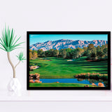 Shadow Creek Golf Course Hole 9 North Las Vegas, Golf Sport Print, Golf Lover, Framed Art Prints Home Decor