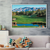 Shadow Creek Golf Course Hole 9 North Las Vegas, Golf Art Print, Framed Canvas Prints Wall Art Decor, Floating Frame