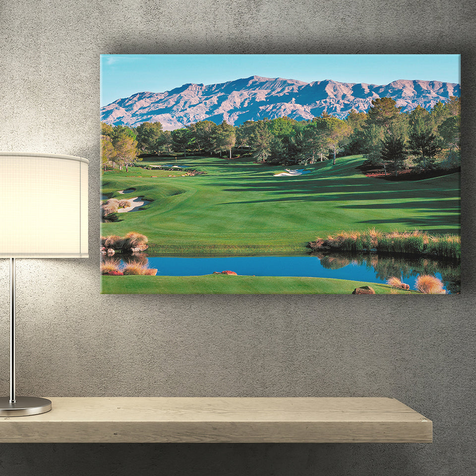 Shadow Creek Golf Course Hole 9 North Las Vegas, Golf Art Print, Golf Lover, Canvas Prints Wall Art Decor