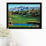 Shadow Creek Golf Course Hole 9 North Las Vegas, Golf Art Print, Framed Canvas Prints Wall Art Decor, Floating Frame