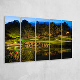 Shadow Creek Golf Course Light Night, 5 Panels Extra Large Canvas Prints Wall Art Decor
