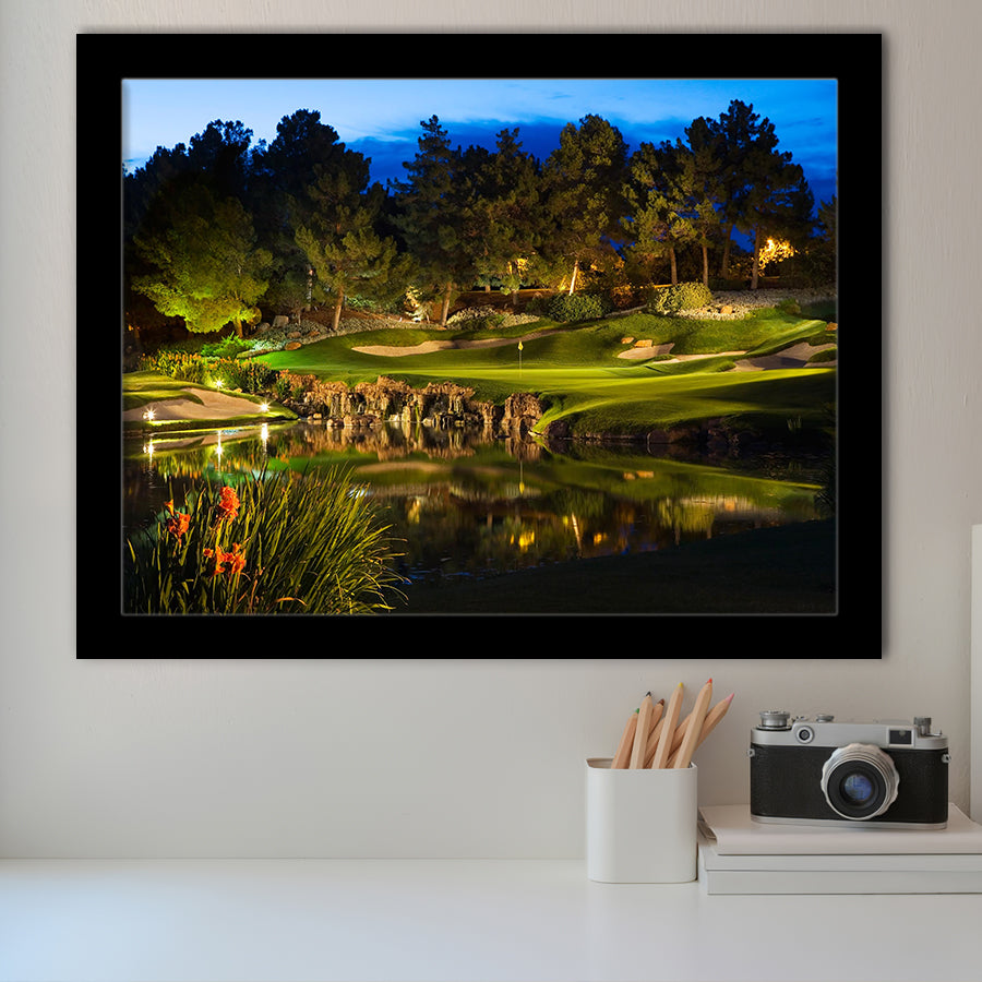 Shadow Creek Golf Course Light Night, Golf Sport Print, Golf Lover, Framed Art Prints Home Decor