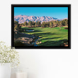 Shadow Creek Golf Source Hole 1 North Las Vegas, Golf Art Print, Framed Canvas Prints Wall Art Decor, Floating Frame