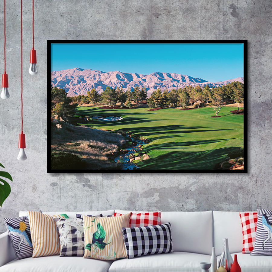 Shadow Creek Golf Source Hole 1 North Las Vegas, Golf Sport Print, Golf Lover, Framed Art Prints Home Decor
