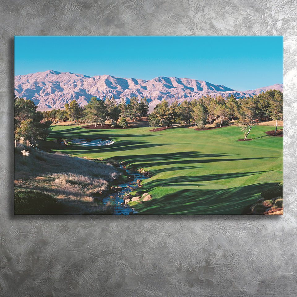Shadow Creek Golf Source Hole 1 North Las Vegas, Golf Art Print, Golf Lover, Canvas Prints Wall Art Decor