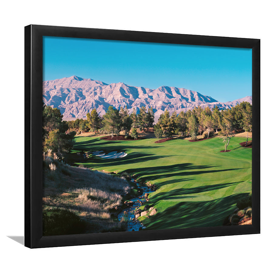 Shadow Creek Golf Source Hole 1 North Las Vegas, Golf Sport Print, Golf Lover, Framed Art Prints Home Decor