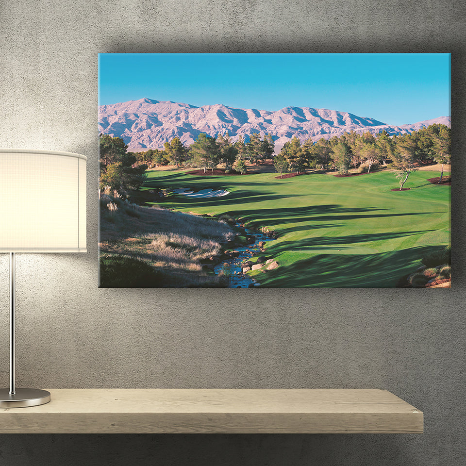 Shadow Creek Golf Source Hole 1 North Las Vegas, Golf Art Print, Golf Lover, Canvas Prints Wall Art Decor