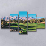 Shadow Creek Golf Source Hole 1 North Las Vegas, Golf Art Print, 5 Panels Canvas Prints Wall Art Decor