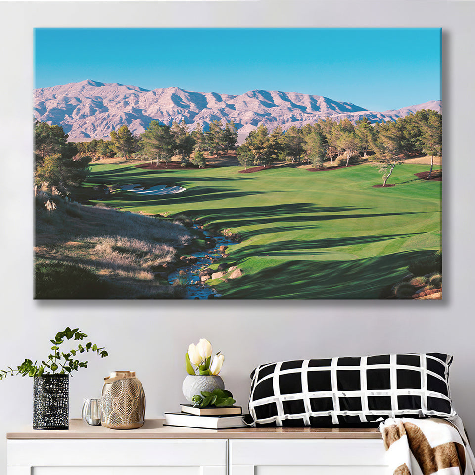 Shadow Creek Golf Source Hole 1 North Las Vegas, Golf Art Print, Golf Lover, Canvas Prints Wall Art Decor