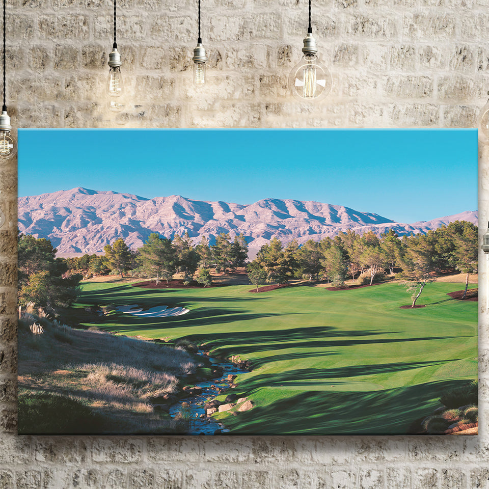 Shadow Creek Golf Source Hole 1 North Las Vegas, Golf Art Print, Golf Lover, Canvas Prints Wall Art Decor