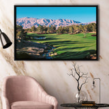 Shadow Creek Golf Source Hole 1 North Las Vegas, Golf Art Print, Framed Canvas Prints Wall Art Decor, Floating Frame