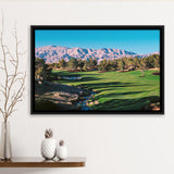Shadow Creek Golf Source Hole 1 North Las Vegas, Golf Art Print, Framed Canvas Prints Wall Art Decor, Floating Frame