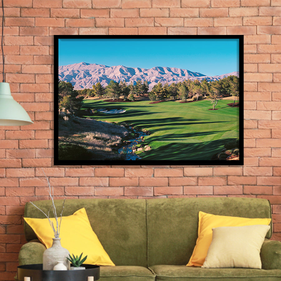 Shadow Creek Golf Source Hole 1 North Las Vegas, Golf Sport Print, Golf Lover, Framed Art Prints Home Decor