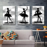 Shadow Dancers Canvas Set of 3 Piece Canvas Prints Wall Art Decor