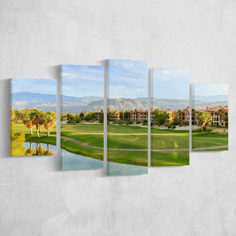 Shadow Ridge Palm Desert Golf Sourses, Golf Art Print, 5 Panels Canvas Prints Wall Art Decor