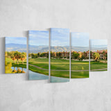 Shadow Ridge Palm Desert Golf Sourses, Golf Art Print, 5 Panels Canvas Prints Wall Art Decor