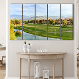 Shadow Ridge Palm Desert Golf Sourses, 5 Panels Extra Large Canvas Prints Wall Art Decor