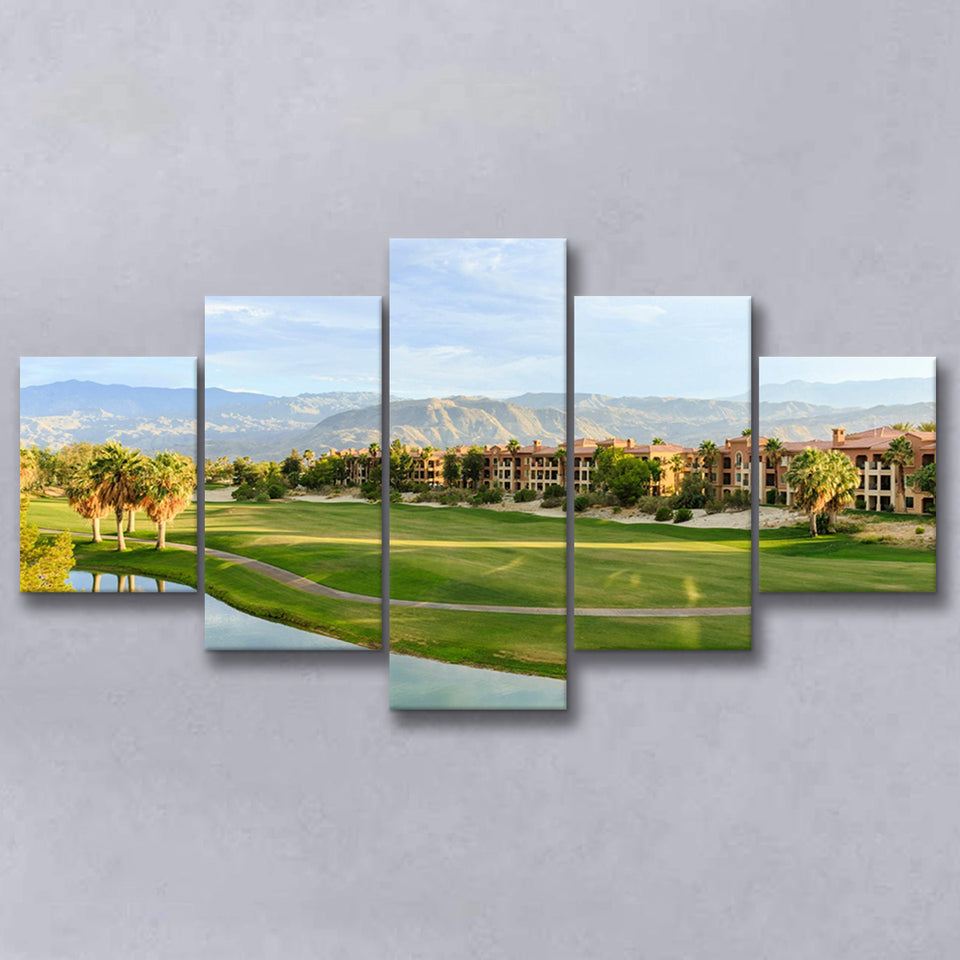 Shadow Ridge Palm Desert Golf Sourses, Golf Art Print, 5 Panels Canvas Prints Wall Art Decor