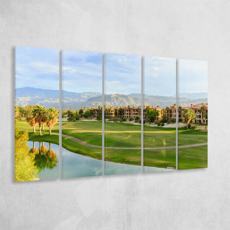 Shadow Ridge Palm Desert Golf Sourses, 5 Panels Extra Large Canvas Prints Wall Art Decor