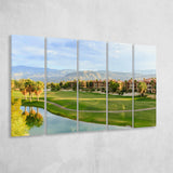 Shadow Ridge Palm Desert Golf Sourses, 5 Panels Extra Large Canvas Prints Wall Art Decor