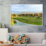 Shadow Ridge Palm Desert Golf Sourses, Golf Art Print, Framed Canvas Prints Wall Art Decor, Floating Frame