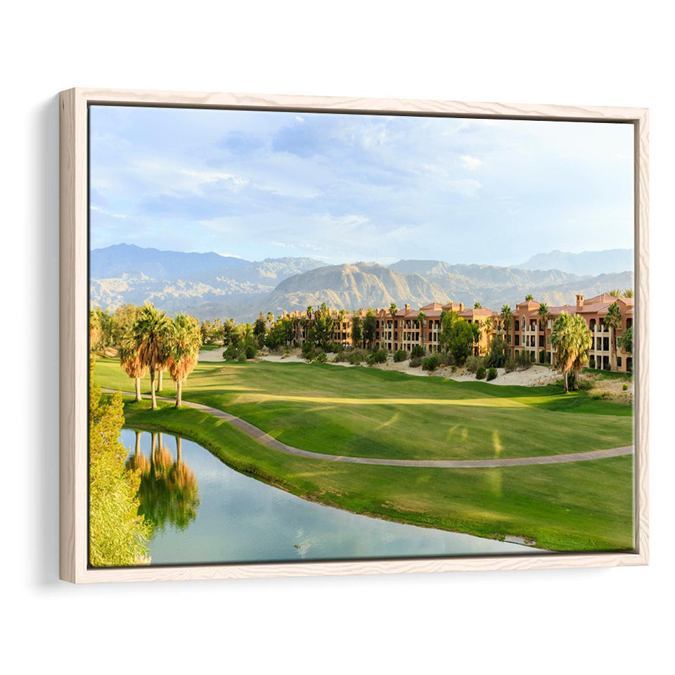 Shadow Ridge Palm Desert Golf Sourses, Golf Art Print, Framed Canvas Prints Wall Art Decor, Floating Frame