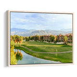 Shadow Ridge Palm Desert Golf Sourses, Golf Art Print, Framed Canvas Prints Wall Art Decor, Floating Frame